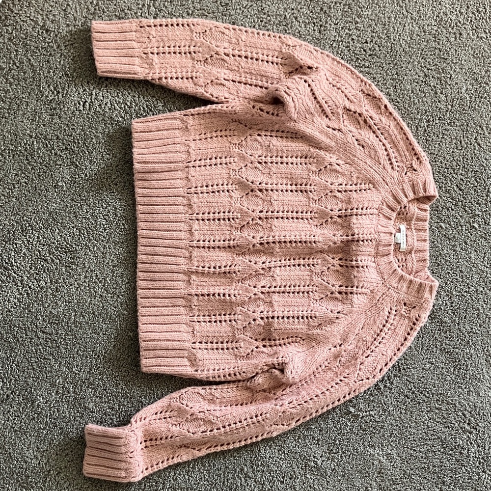 American Eagle Outfitters Dusty Pink Knit Sweater